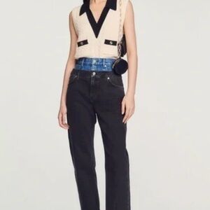 Sandro Black Straight Leg Women Jeans